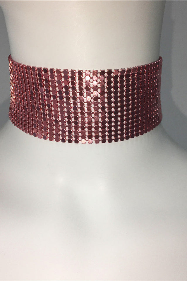 Punk Metal Sequin Necklace | Dress In Beauty