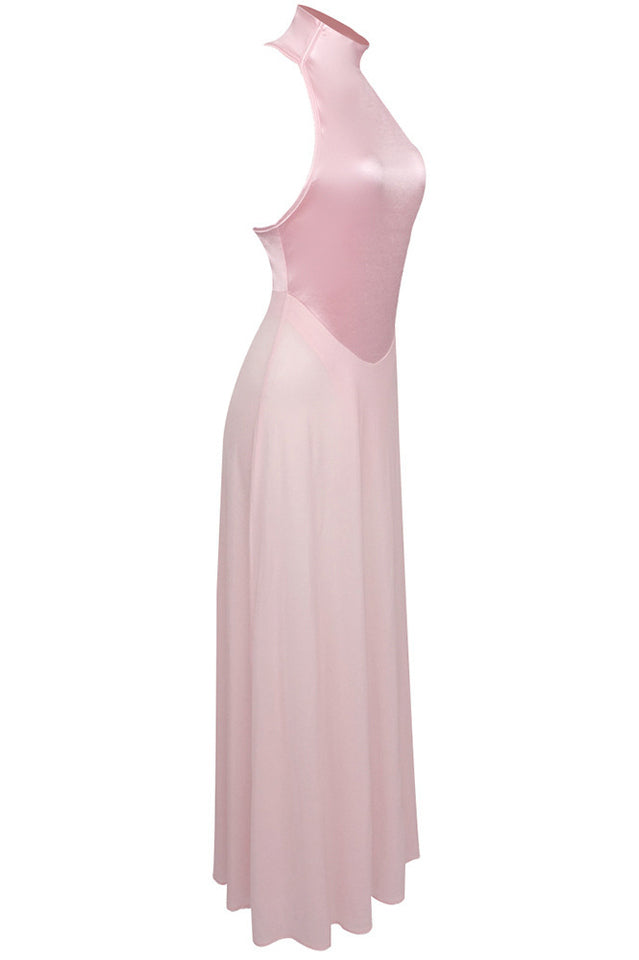 Halter Sheer Flared Dress | Dress In Beauty