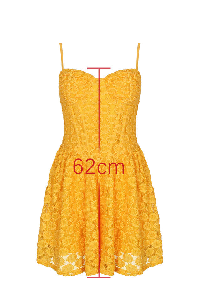 Carolina Apricot Lace Corset Mini Dress | Dress In Beauty