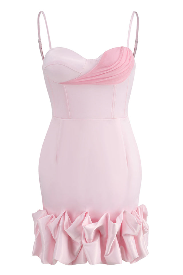 Draped Ruffle Mini Bustier Dress | Dress In Beauty