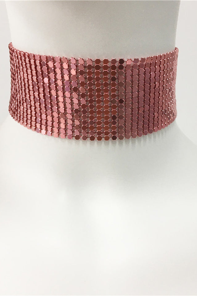 Punk Metal Sequin Necklace | Dress In Beauty