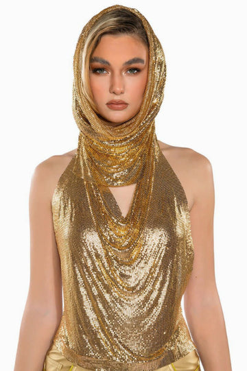 Venus Hoodie Metallic Top | Dress In Beauty