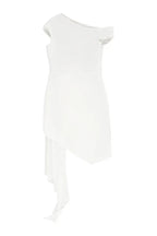 Asymmetric Rose Embroidered Mini Dress - View 6 | WEUXS
