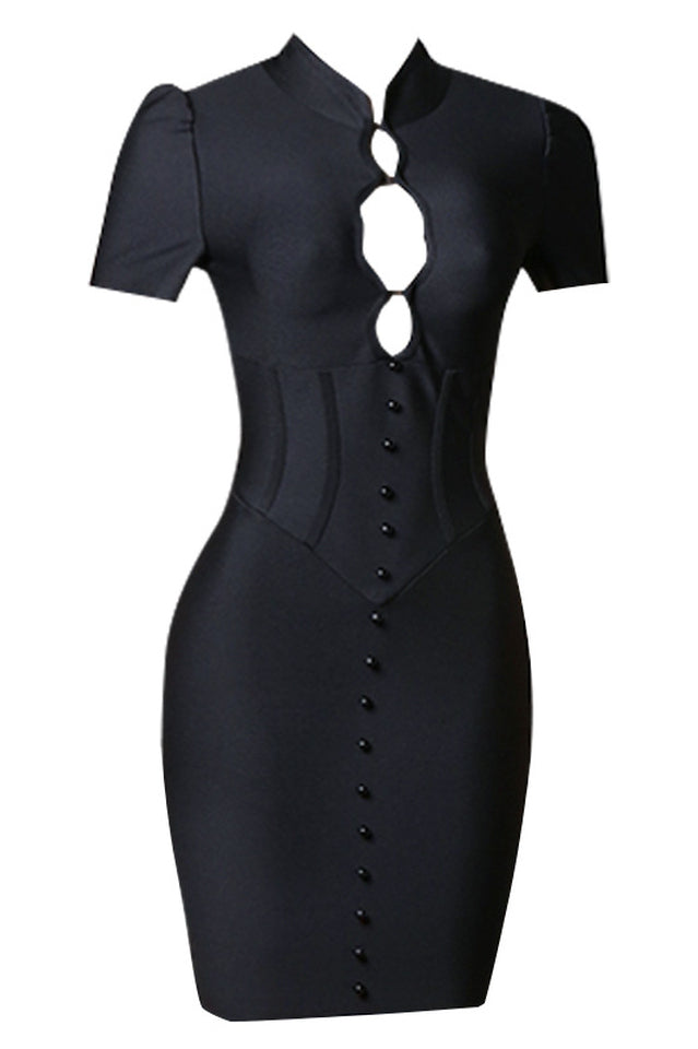 Kiri HIgh Neck Mini Bandage Dress | Dress In Beauty