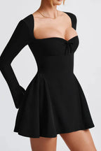 A-line mini dress with sweetheart neckline - View 6 | WEUXS