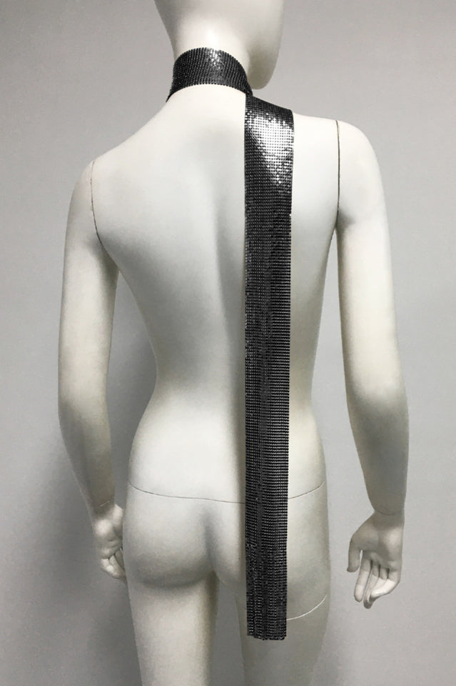 Tassel Metal Neck Tie Scarf | Dress In Beauty