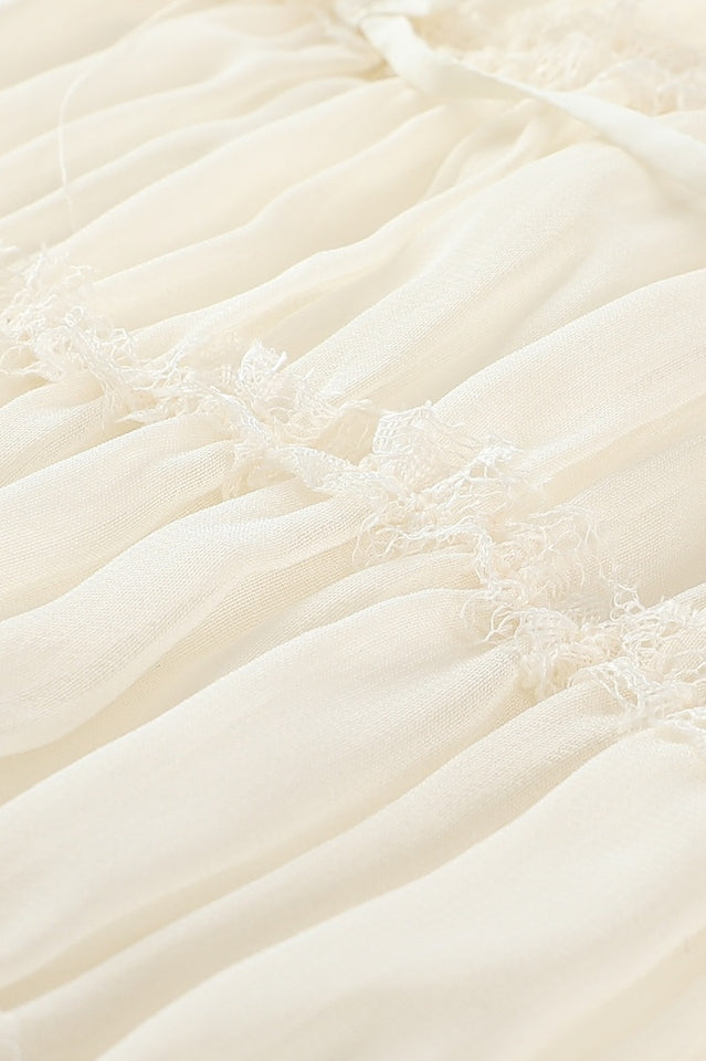 Ruffle Tunnel Gown in Cloud | Dress In Beauty