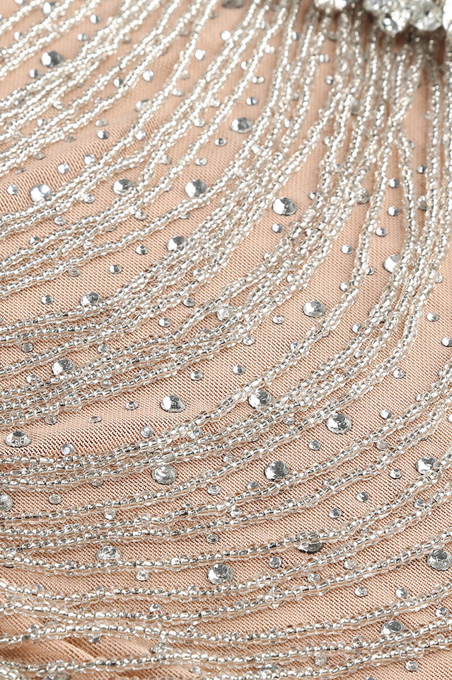 Halterneck Sequin Crystal Embellished Gown | Dress In Beauty