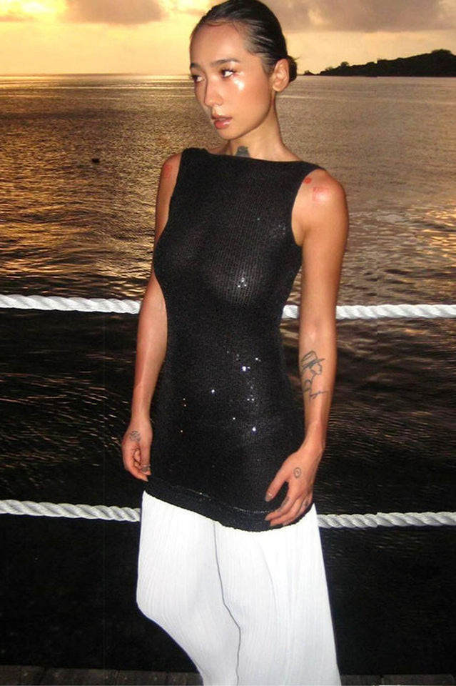 Gabrielle Patchwork Backless Maxi Dress | Dress In Beauty