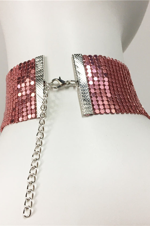 Punk Metal Sequin Necklace | Dress In Beauty