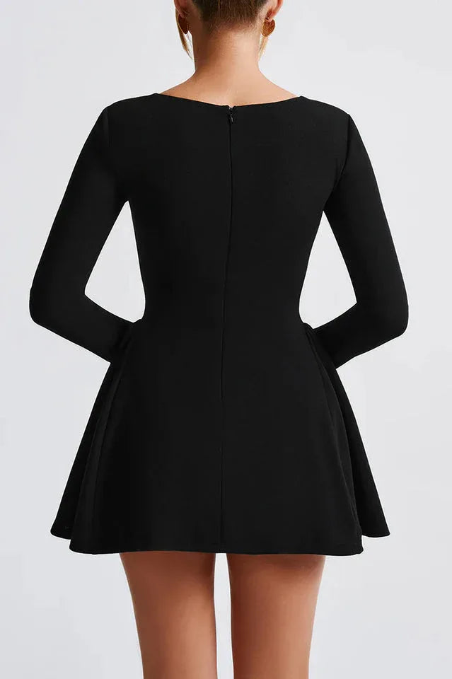 A-line mini dress with sweetheart neckline - View 8 | WEUXS