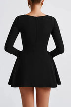 A-line mini dress with sweetheart neckline - View 8 | WEUXS