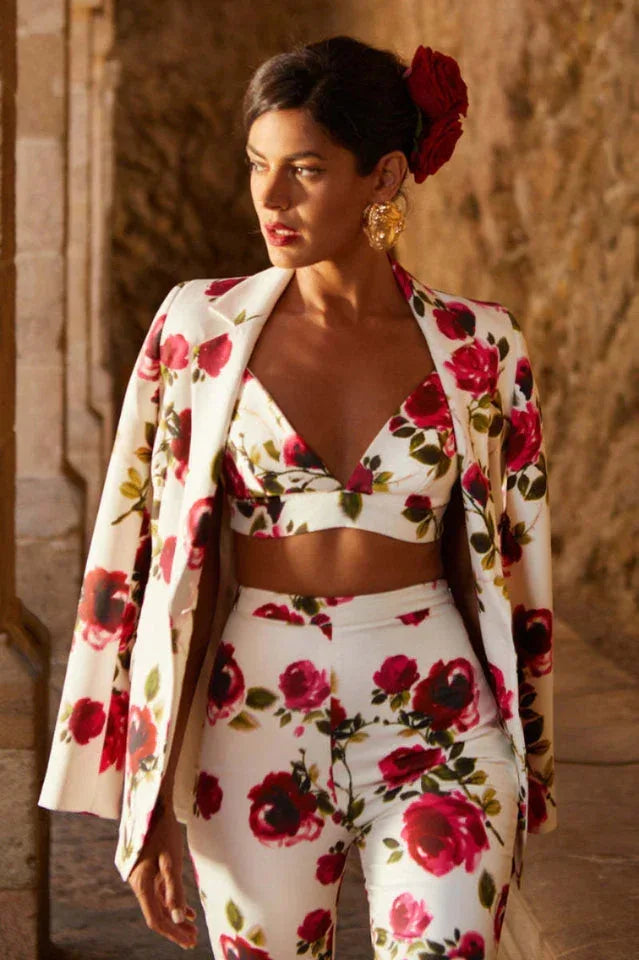 Taning 3 Piece Set With Roses - WEUXS