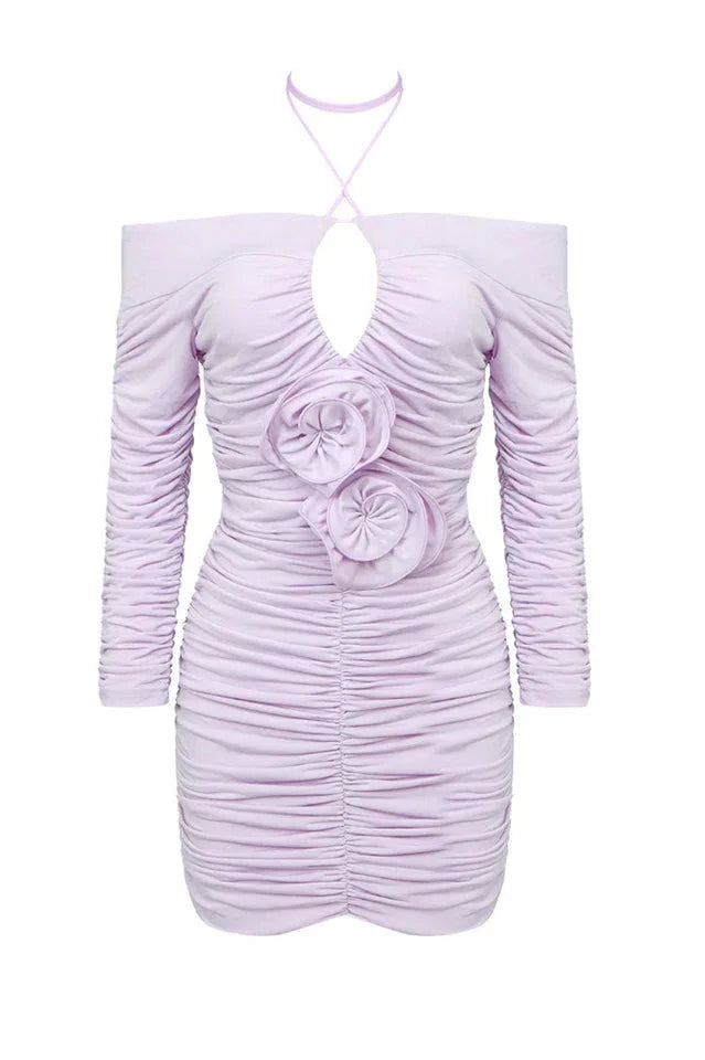 Ruffled Off Shoulder Mini Dress - View 16 | WEUXS