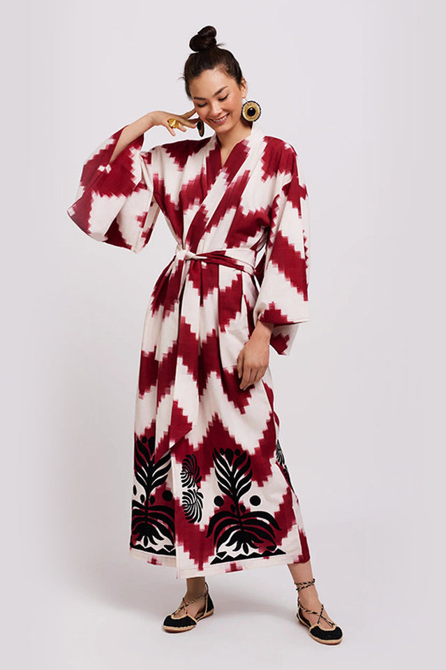 Brigitte One Of A Kind Ikat Maxi Kimono | Dress In Beauty