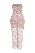 Kamames Strapless Floral Sequined Maxi Dress | Dress In Beauty