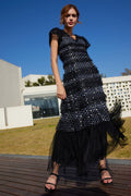 Sequin Layered Ruffle Tulle Maxi Dress | Dress In Beauty