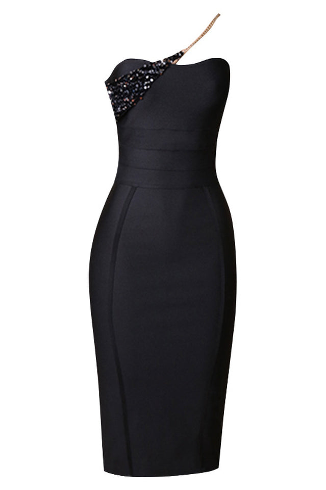 Savina One Shoulder Midi Bandage Dress | Dress In Beauty