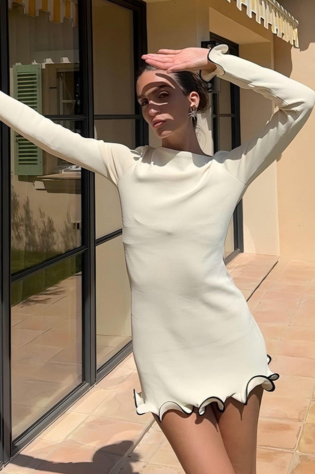 Tight Skirt With Ruffles Mini Dress | Dress In Beauty