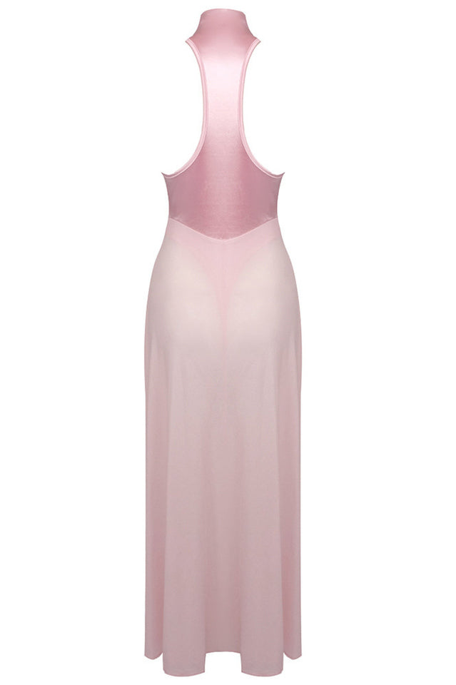 Halter Sheer Flared Dress | Dress In Beauty
