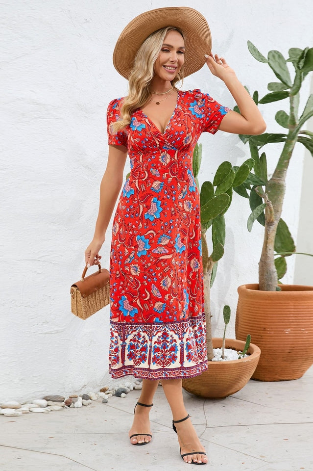 Kamoni Floral Print Boho Maxi Dress | Dress In Beauty