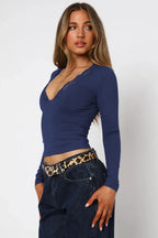 Knew That All Along Long Sleeve Top - WEUXS