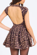 Jacqueline Backless Cheetah Print Mini Dress | Dress In Beauty