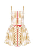 Isadora Gingerbread Gingham Mini Dress | Dress In Beauty