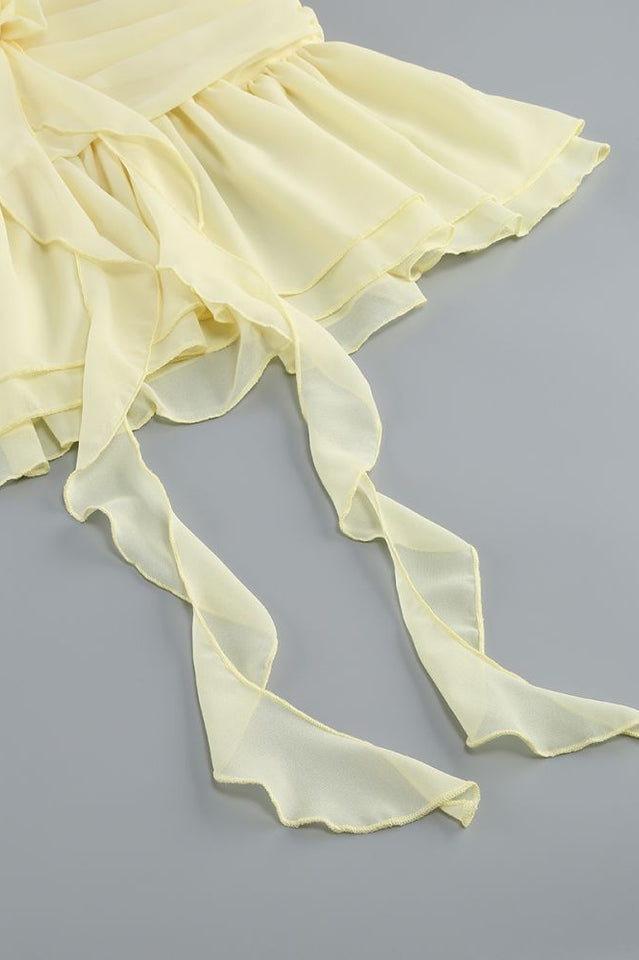 Rose Detailed Halterneck Mini Dress | Dress In Beauty