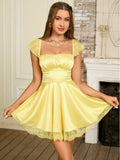 Lace Trim Fit and Flare Dress - View 31 | WEUXS