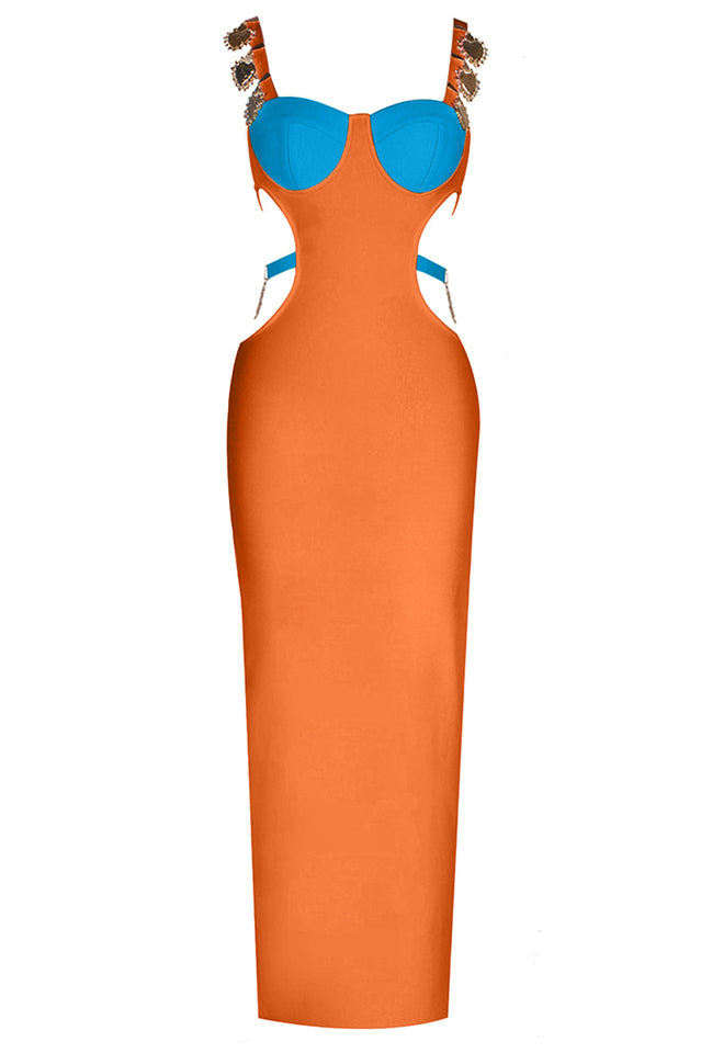 Strappy Metal Trim Cut Out Maxi Dress | Dress In Beauty