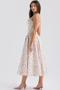 Dorothy White Rosebud Print Sundress | Dress In Beauty