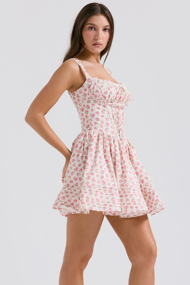Natassia White Cotton Mini Dress | Dress In Beauty