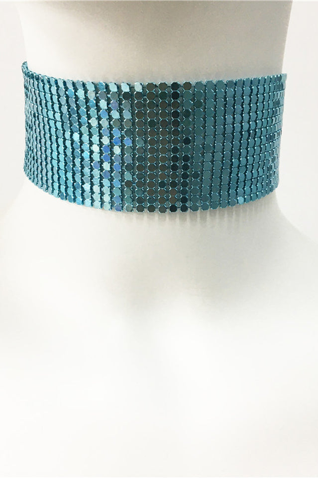 Punk Metal Sequin Necklace | Dress In Beauty