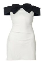 Off Shoulder Bow Dress in White - View 17 | WEUXS