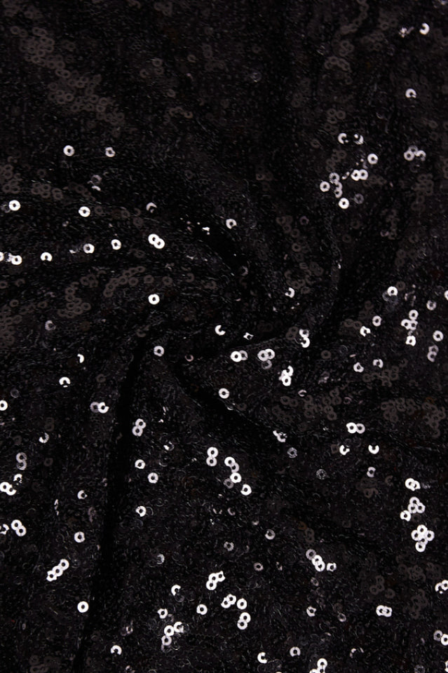 Bellamy Black Deep V Sequin Dress | Dress In Beauty