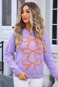 Bow Graphic Long Sleeve Sweater | Dress In Beauty