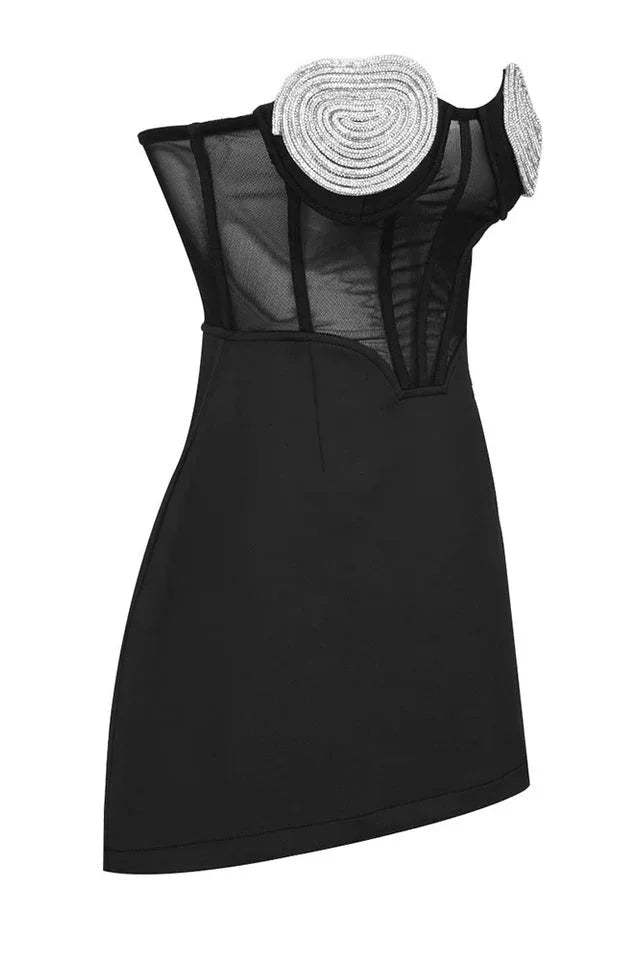 Crystal Heart Mini Dress - View 18 | WEUXS