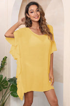 Ruffle Loose Beach Cover Up Dress - WEUXS