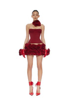 Elegant strapless rosette mini dress - View 16 | WEUXS