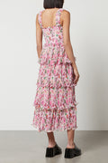 Floral Tiered Georgette Midi Dress | Dress In Beauty