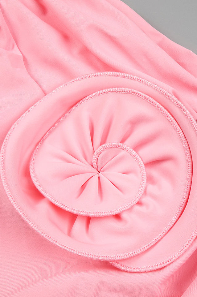 Rose-appliqué Ruched Jersey Minidress | Dress In Beauty