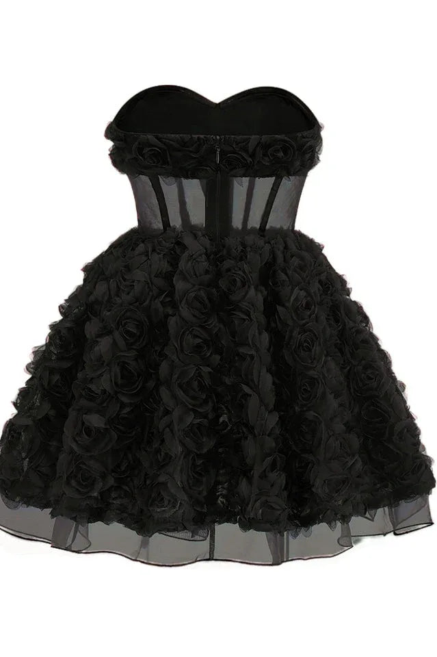 Floral A-Line Corset Dress - View 18 | WEUXS