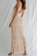 Tassel Hem Crochet Knit Cover Up Dress | Dress In Beauty