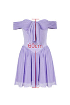Soleil Orchid Off Shoulder Mini Dress - WEUXS