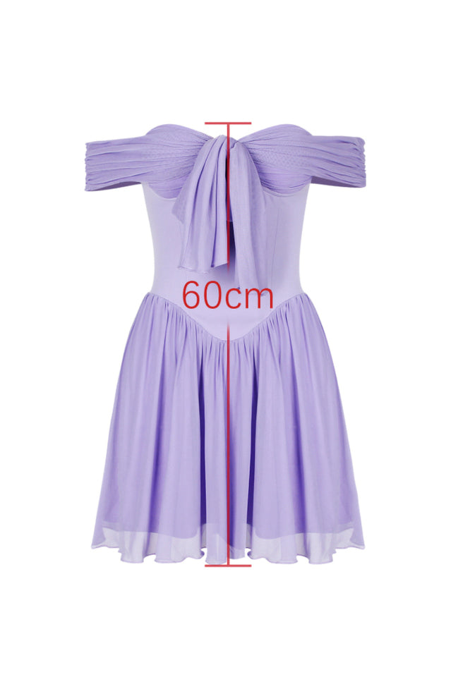 Soleil Orchid Off Shoulder Mini Dress | Dress In Beauty