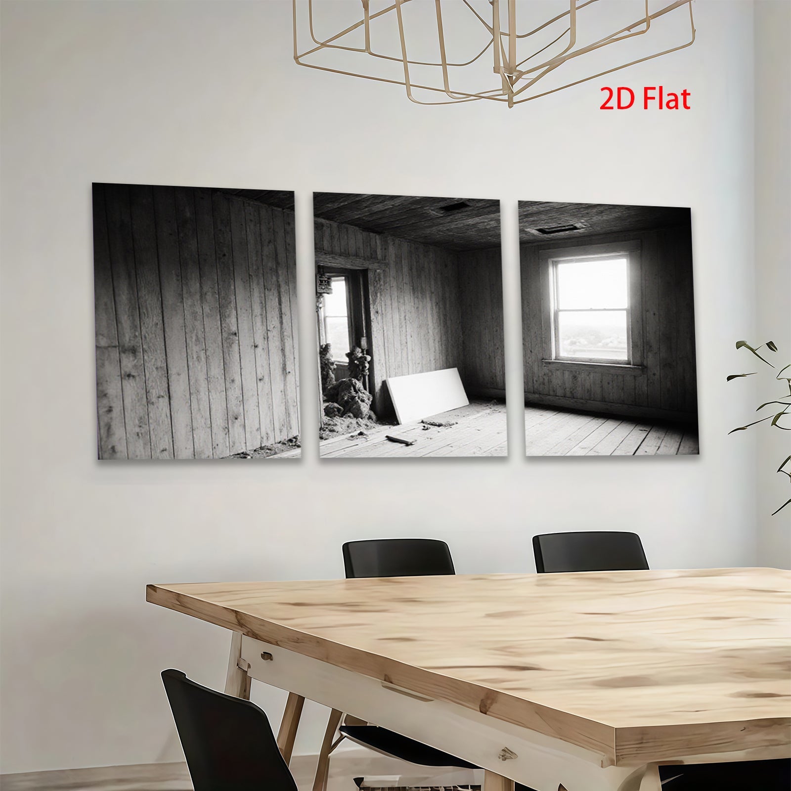 2D flat 1pc Abandoned Farmhouse Window Rural Decay Wall Art for Living Room Bedroom Home Decor Gallery Wrapped Canvas Prints Modern Farmhouse Style