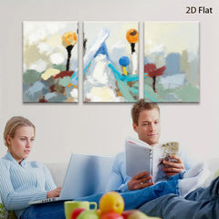 2D flat 1pc Abstract Birds Canvas Wall Art Modern Farmhouse Decor Living Room Bedroom Gallery Wrapped Ready to Hang Rustic Chic