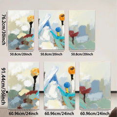 2D flat 1pc Abstract Birds Canvas Wall Art Modern Farmhouse Decor Living Room Bedroom Gallery Wrapped Ready to Hang Rustic Chic