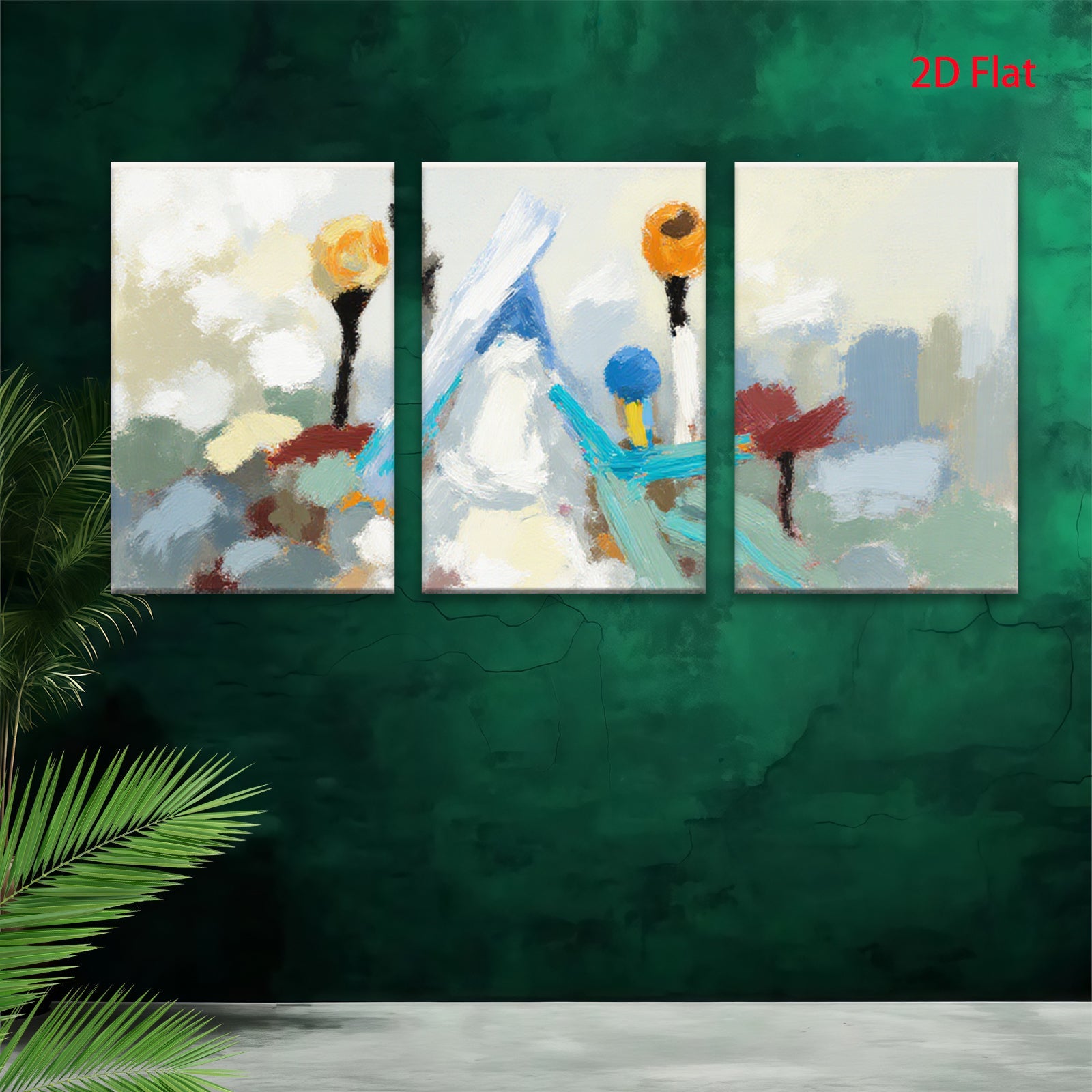 2D flat 1pc Abstract Birds Canvas Wall Art Modern Farmhouse Decor Living Room Bedroom Gallery Wrapped Ready to Hang Rustic Chic